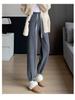 Petite Slimming Fleece-Lined Corduroy Joggers for Women - Cropped Drawstring Pants for Autumn/Winter Casual Sport