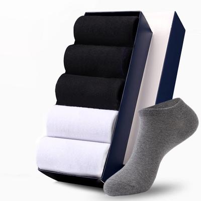 5 Pairs Men Cotton Socks Summer Thin Breathable Socks No Show Boat Socks Short Men