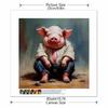 New Arrival 5D DIY Full Circle Diamond Painting "Pig Man" Embroidery Cross Stitch Home Decor Gift