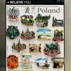 Polen Kühlschrankmagnete Souvenir für Touristen Harz Kühlschrankmagnete Aufklebersammlung Handwerkliches Geschenk Heimdeko Artikel