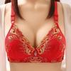 Women's Beautifully Embroidered Floral Bra Push Up Pair Breast Support Comfort Bra Thin Brasieres Sexy