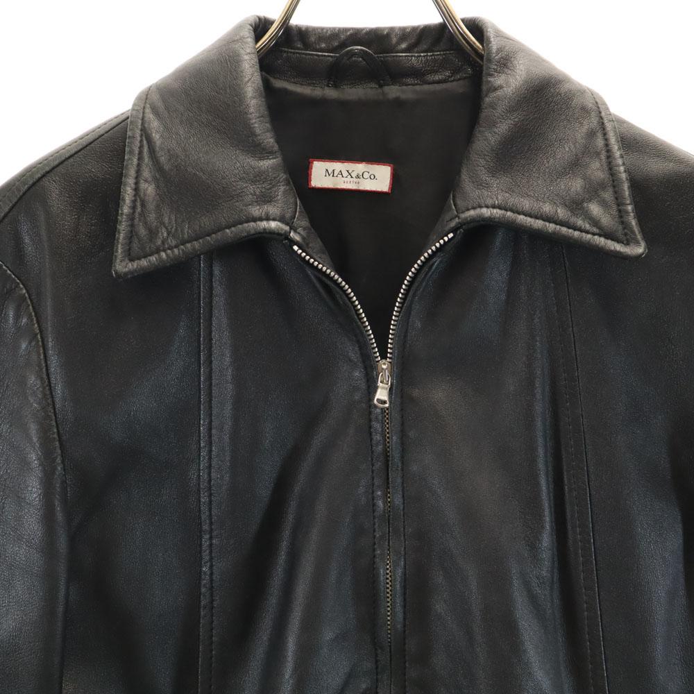 MAX&CO leather jacket 40 black Women Used