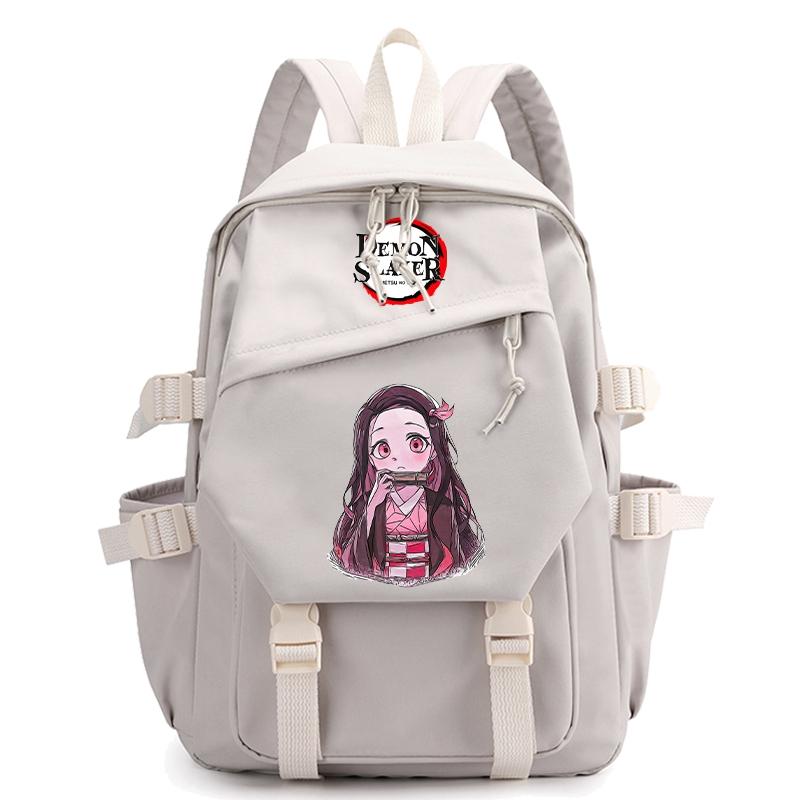 Anime Demon Slayer Ryggsekk Back To Schoolbag for Boy Girl Bookbag for Kid Gaver Menn Dame Reisebag Stor kapasitet ryggsekk
