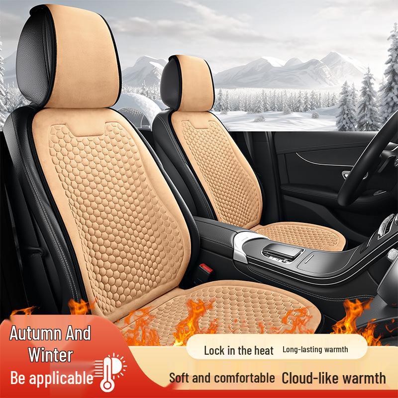 Plush Winter Car Seat Cushion – Universal Warm Cover for Sedans, Office, and Home Use.