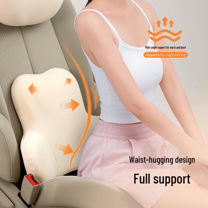 Ergonomic Multi-Angle Lumbar and Neck Support Pillow for Car