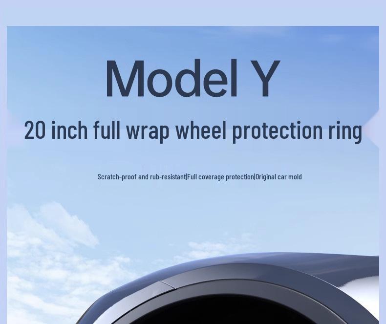 Tesla Model Y 20-Inch Wheel Rim Protective Hubcap - Anti-Scratch, Full Coverage Modification Accessory