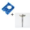 35mm Concealed Hinge Jig, Cabinet Door Hinge Hole Drilling Locator Installation Template Tool