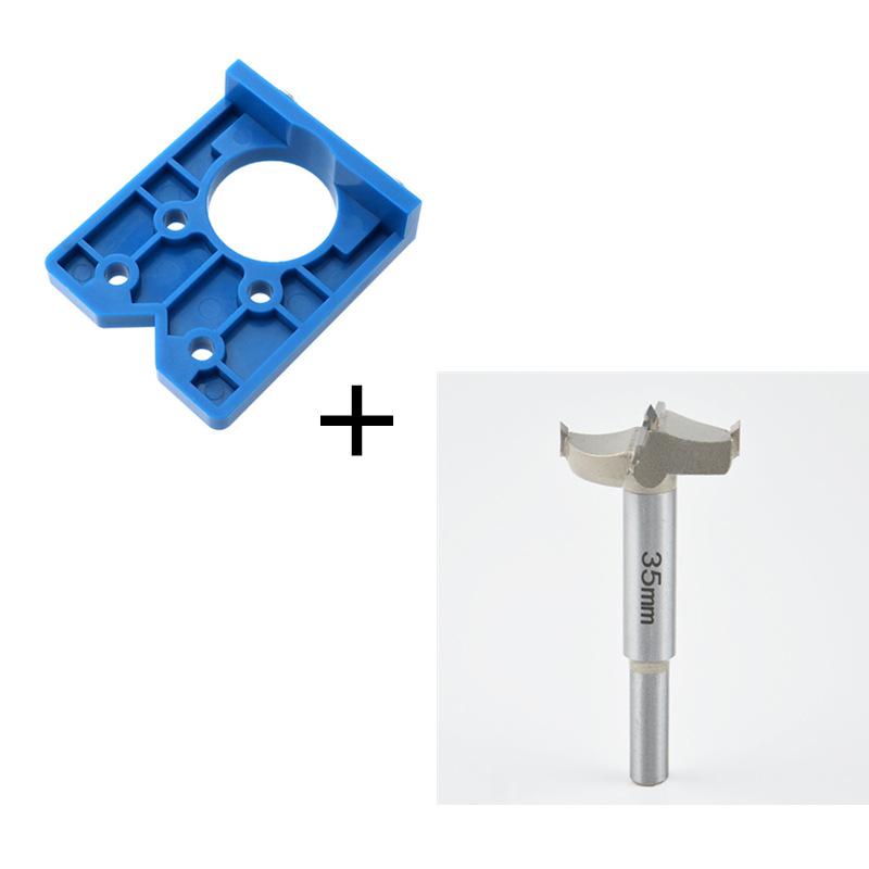35mm Concealed Hinge Jig, Cabinet Door Hinge Hole Drilling Locator Installation Template Tool