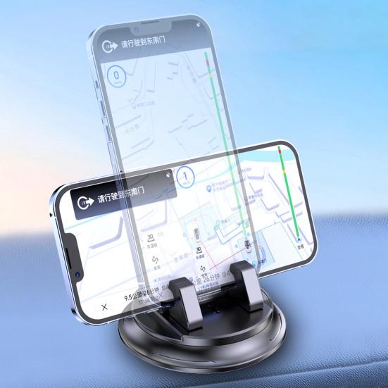 Car Phone Holder Dashboard, 360 Degree Rotating Adhesive Cell Phone Mount for Car, Anti Shake Stable Universal Stand for Most Phones