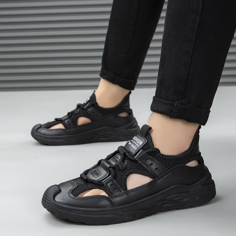 Sommer Pustende Sandaler for Menn Utendørs Herre Fritidssko Strandsko Myk Såle Lette Sportstøfler 2025 Slip-on Herresandaler