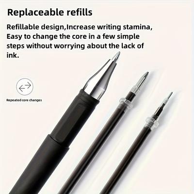 6/12 Pack Quick-Dry 0.5mm Fine Tip Gel Pens - Smooth Writing, Black Ink,Note-Taking & Art - Professional Business Stationery