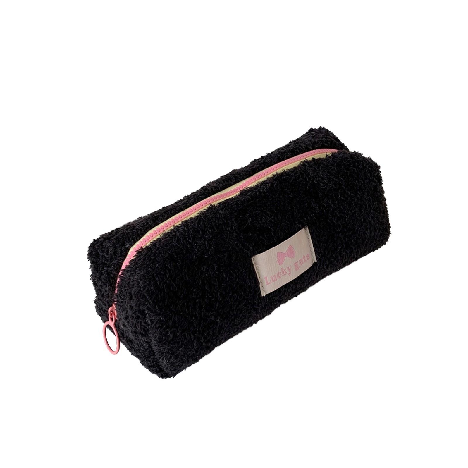 

Бантом большой емкости пенал для хранения сумка косметичка, подходящий подарок для девочек One Size чёрный