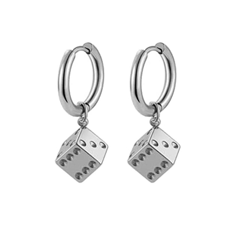 1 Paar Modische Punk Gothic Edelstahl Hängeohrringe Stecker für Damen Herren Gothic Street Pop Hip Hop Rock Ohrschmuck Geschenk