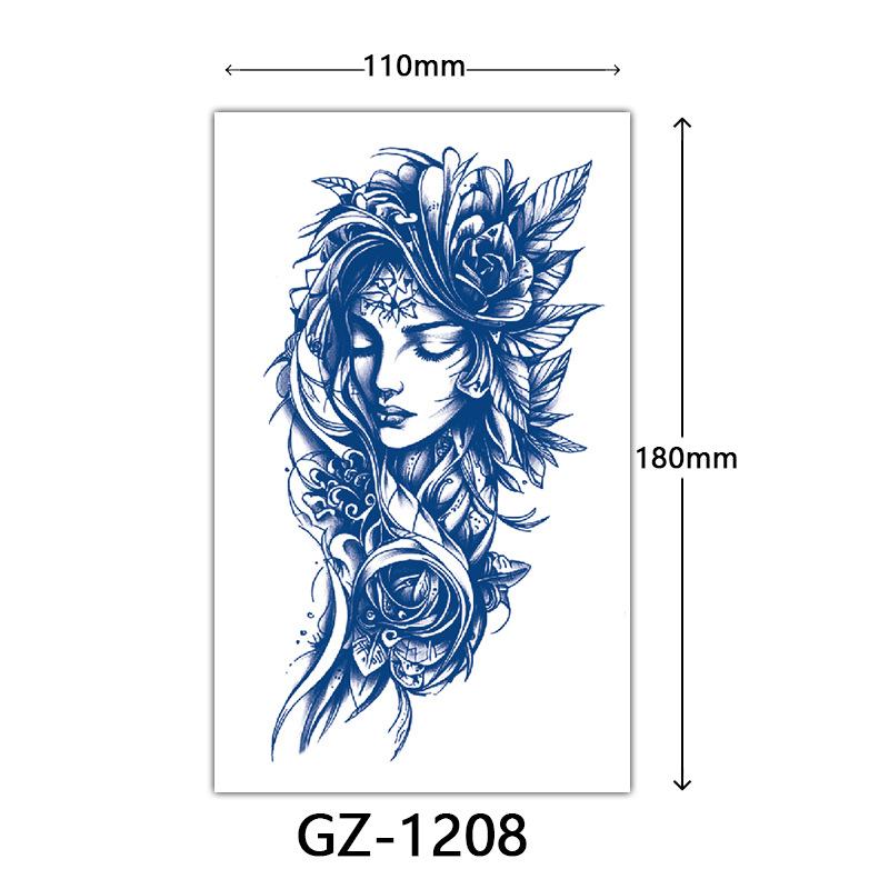 Herbal Tattoo Stickers, Juice Tattoo Stickers, Semi-Permanent English Letter Tattoo Stickers Tattoo
