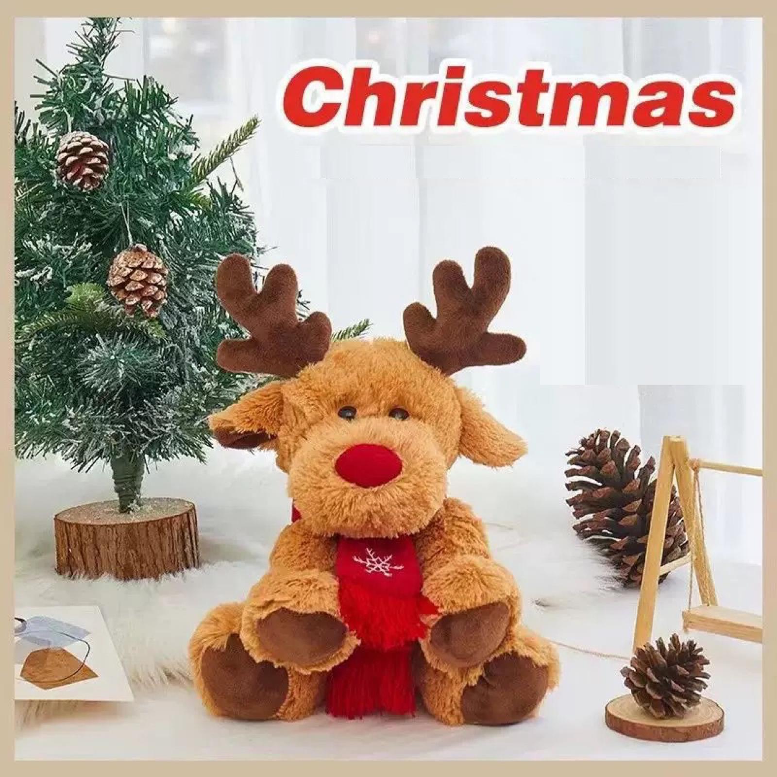 

Рождественская мягкая игрушка «Маленький олень», милая мультяшная кукла-лось, фигурка One Size