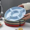 Plastikteller mit Fächern, Blumenform, Snackbehälter-Teller, Lebensmittelaufbewahrungsschale, für den Haushalt