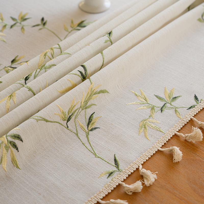 Rectangular Cotton Linen Heat Resistant Waterproof Tablecloth American Country Style for Dining Desk Tea Table