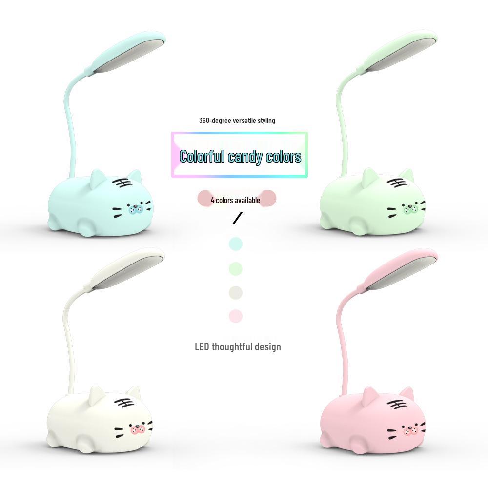 Creative Cartoon LED Foldable Table Lamp - USB Rechargeable Eye-Protecting Book Light