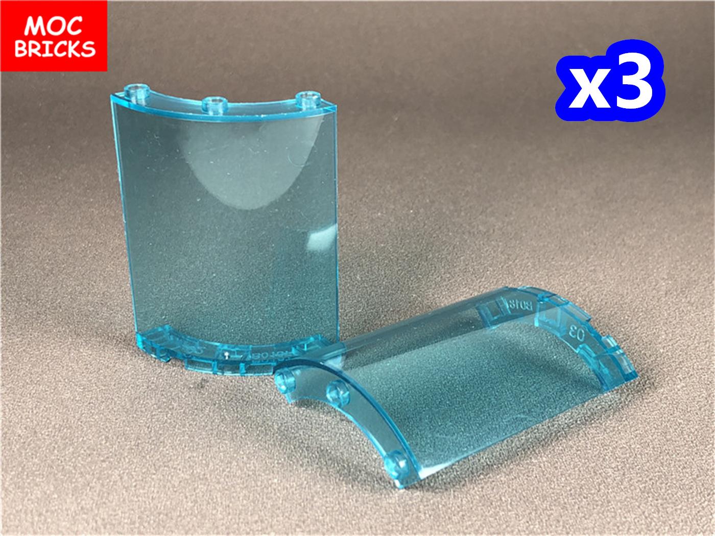 

MY OWN CREATION Blocks Transparent Clear Quarter Trans Blue Cylinder Wall Pane 4x4x6 46361 Building Blocks Children Playthings