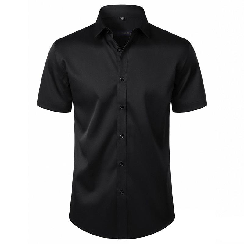 Men's Solid Color Slim Fit Long Sleeve Plus Size Shirt