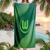 VfL Wolfsburg FC Aufdruck Schnelltrocknendes Strandtuch Mikrofaser Saugfähig Tragbares Reise-Badetuch