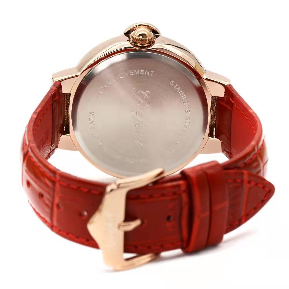 Starry Night Luminous Quartz Watch – Fashionable Men's and Women's Leather Strap Wristwatch