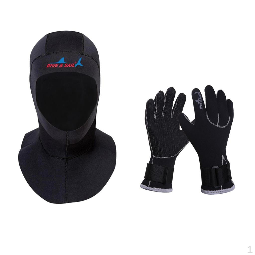 Buy Scuba Dive Hood Snorkeling Mask Neck Wrap & Diving Wetsuit Glove ...
