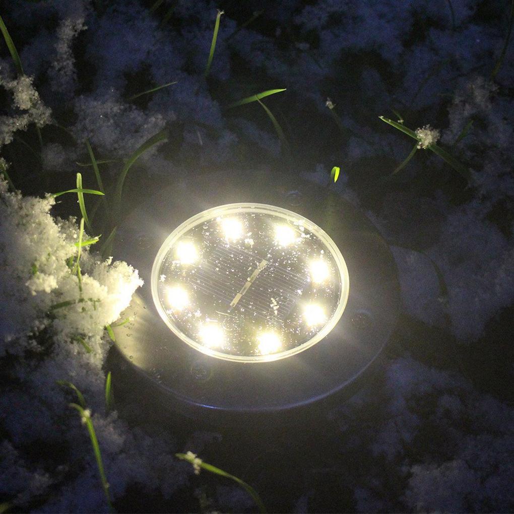 8LED Solar Power Buried Ground Light Outdoor Lawn Path Garden Yard Decking Lamp
