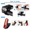 bicycle light LED SET rechargeable waterproof front light + taillight de