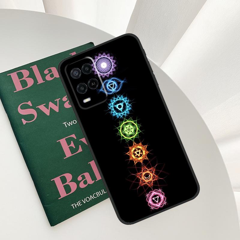 Mandala Chakra Yoga Case For Oppo A15 A16 A17 A52 A72 A76 A96 A54 A74 A94 A54S A57S A58 A78 A98 A57 A77 Cover