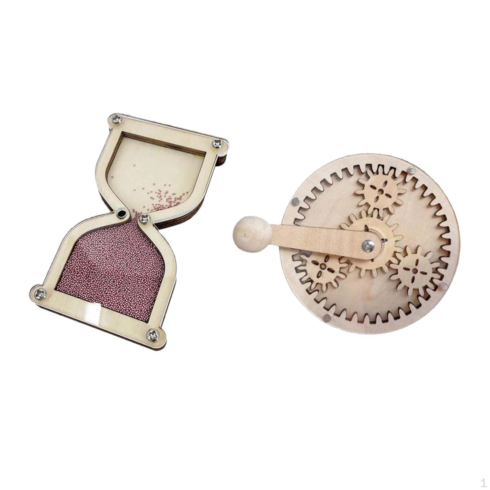 

2pcs Busy Board DIY Accessories Hand Crank Gear and Hourglass Educational Toys Fine Motor Skill