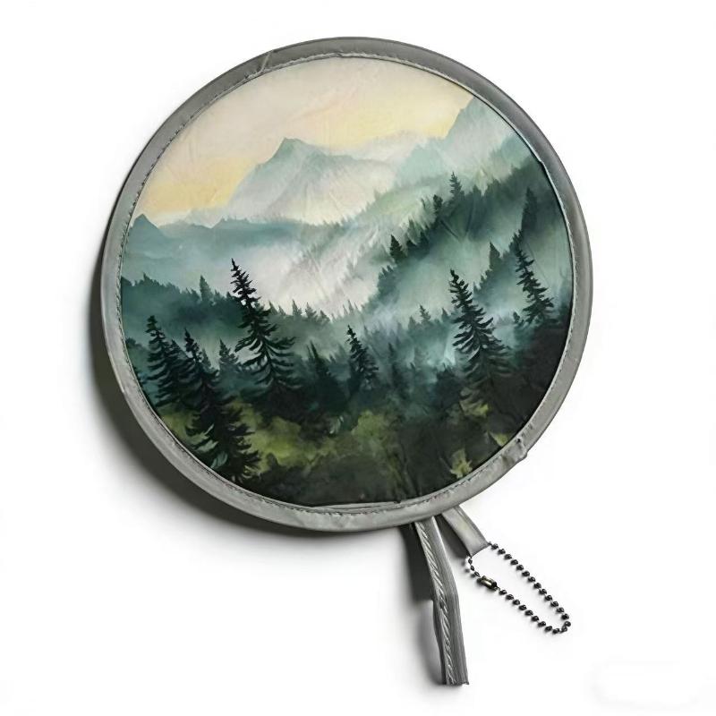 Round Folding Fan Easy to Pack Portable Cooling Solution for Summer Getaways