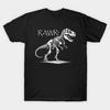Tricou Negru cu Imprimeu pentru Bărbați Dinosaur Imprimeu pe Hârtie de Transfer Fără Tăiere Tricou din Bumbac