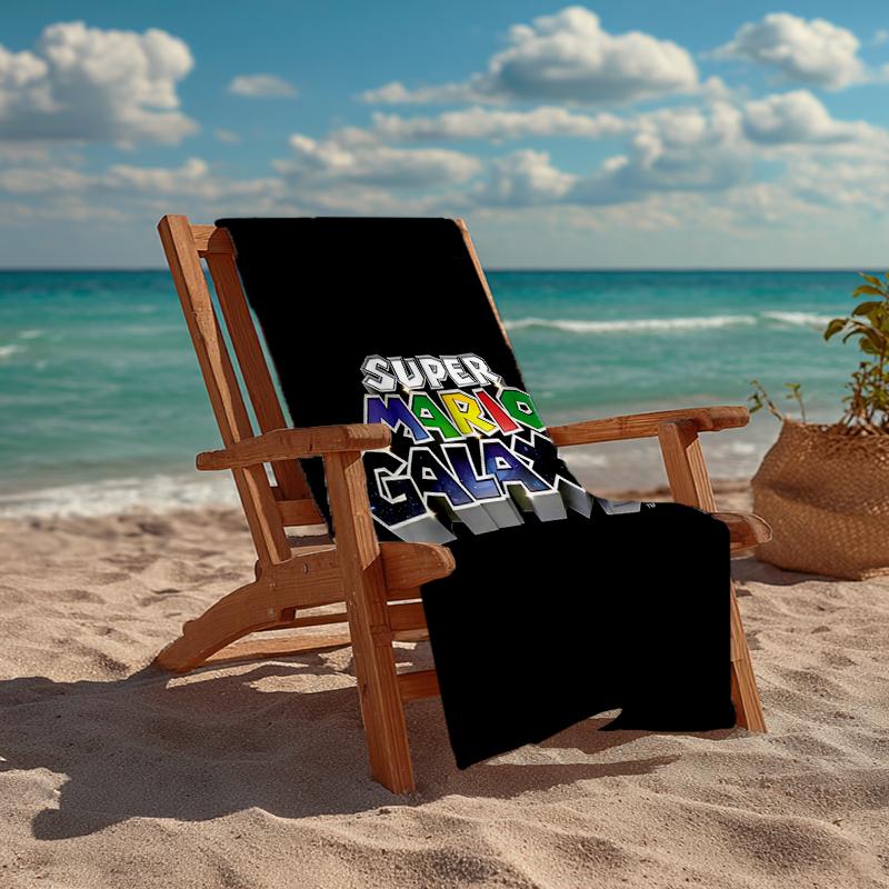Ultra-Soft Beach Towel with Mario Theme,Ideal for Pool - Camping, Diving - Perfect Travel Essential, Vibrant Beach Towel.