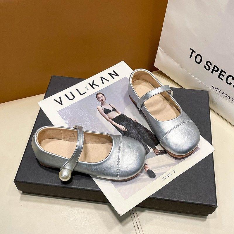 Girls leather shoes new spring and autumn children's baby shoes soft sole princess little girl single shoes Mary Jane