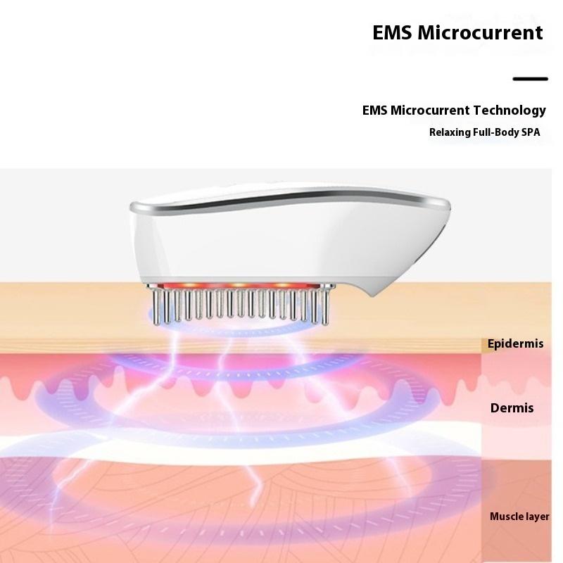Electric Scalp Massage Comb Vibration Soothes Fatigue Micro-current Meridian Head Massage