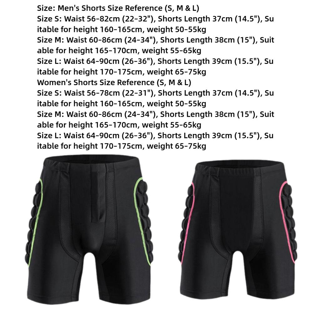 Honeycomb Padding Padded Protective Shorts Elastic Waistband Crash Pants  Skateboarding