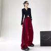 Loose and Thin, Drape Wide-leg Pants, Spring and Autumn New Drawstring Two-wear Sweatpants