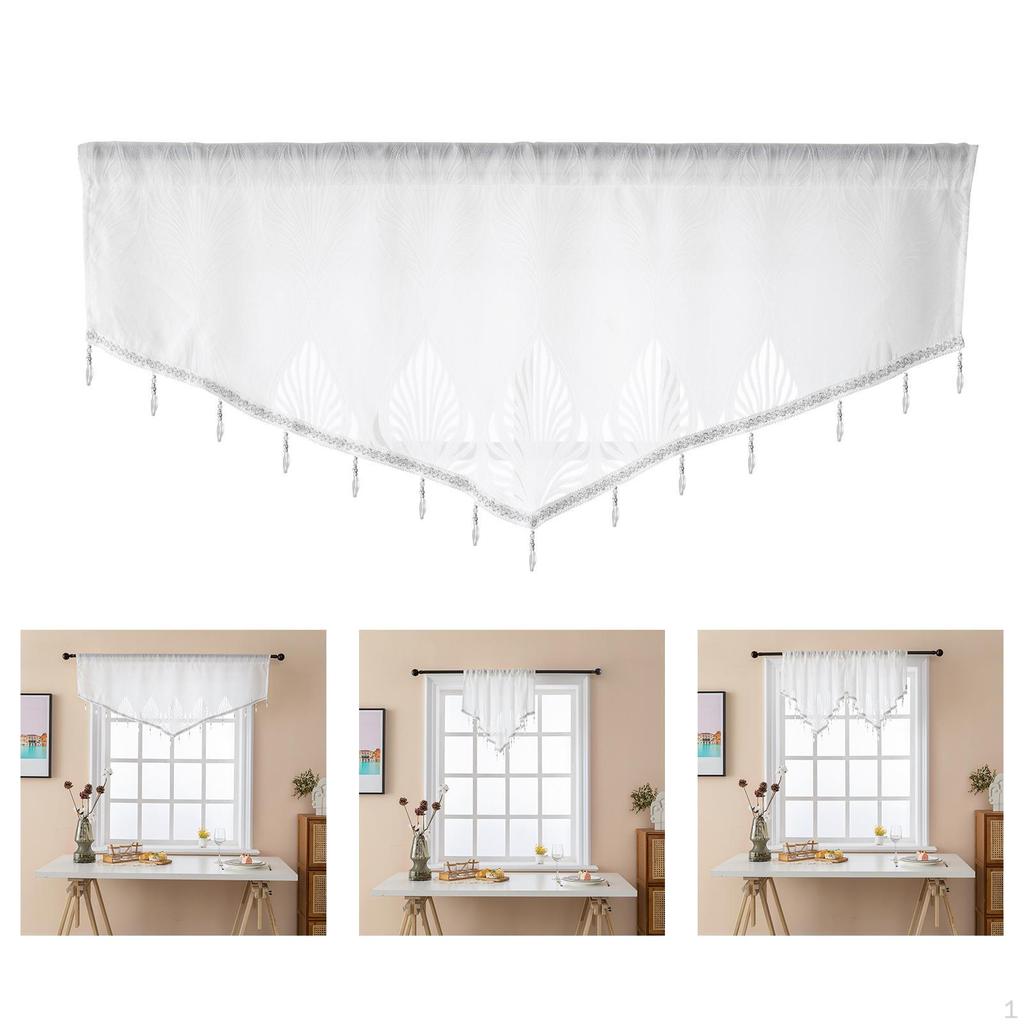 Curtain Valances for Windows Jacquard Polyester Window Curtains Kitchen/Dining Room 51.18'' X