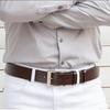 Retro Cowhide Belt Men'S Pin Buckle Belt Business Casual Trendy Men'S Simple Leather Belt