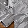 Korean Fashion Men Tops Spring/Autumn Daily Casual Long Sleeve Pure Cotton Shirts Square Collar Corduroy Solid Color Shirt Simple Style Men Clothing