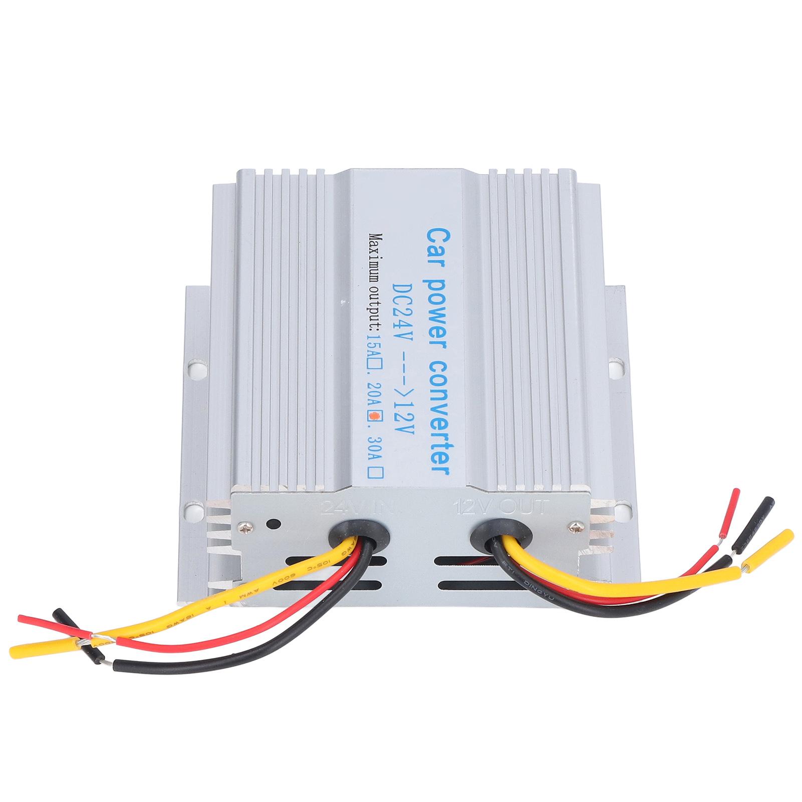 

24V to 12V Buck Converter Aluminum Alloy DC Voltage Regulator for GPS Navigation 240W 20A