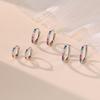 Super Funkelnde Farbe Zirkon S999 Sterlingsilber Creolen für Damen Schmuck Accessoires YB-XY-421