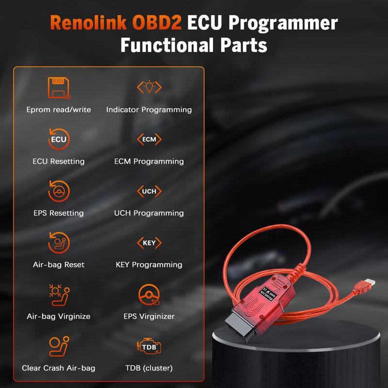 RenOlink Newest Renolink V2.11 for Renault OBD2 ECU Programmer for UCH Matching Air-bag Programming Key Deletion Diagnostic Tool