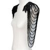 1 Pair Sequined Beaded Uniform Epaulets Party Costume Epaulettes Glittering Shoulder Wrap Epaulet for Stage Performances