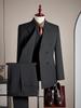 Costume Rayé Premium Double-Boutonnage pour Homme - Revers Pointu, Anti-froissage, Lavable en Machine, Idéal pour le Travail et les Occasions Formelles.