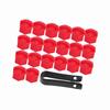 20Pcs Wheel Hub Covers Lug Nut Bolt Screw Cover Tyre Protection Cap Universal Red