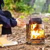 Portable Foldable Wind-proof Wood Burnings Stove Stainless Steel Alcohol Stove