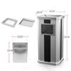 Stainless Steel Trash Can Elevator Side Wastebasket Hall Entrance Door Side Rubbish Bin Hotel Vertical Large-capacity Trash Can