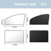 Universal Magnetic Car Sunshade: Rear Row Diamond Pattern for Child Sun Protection & Heat Insulation